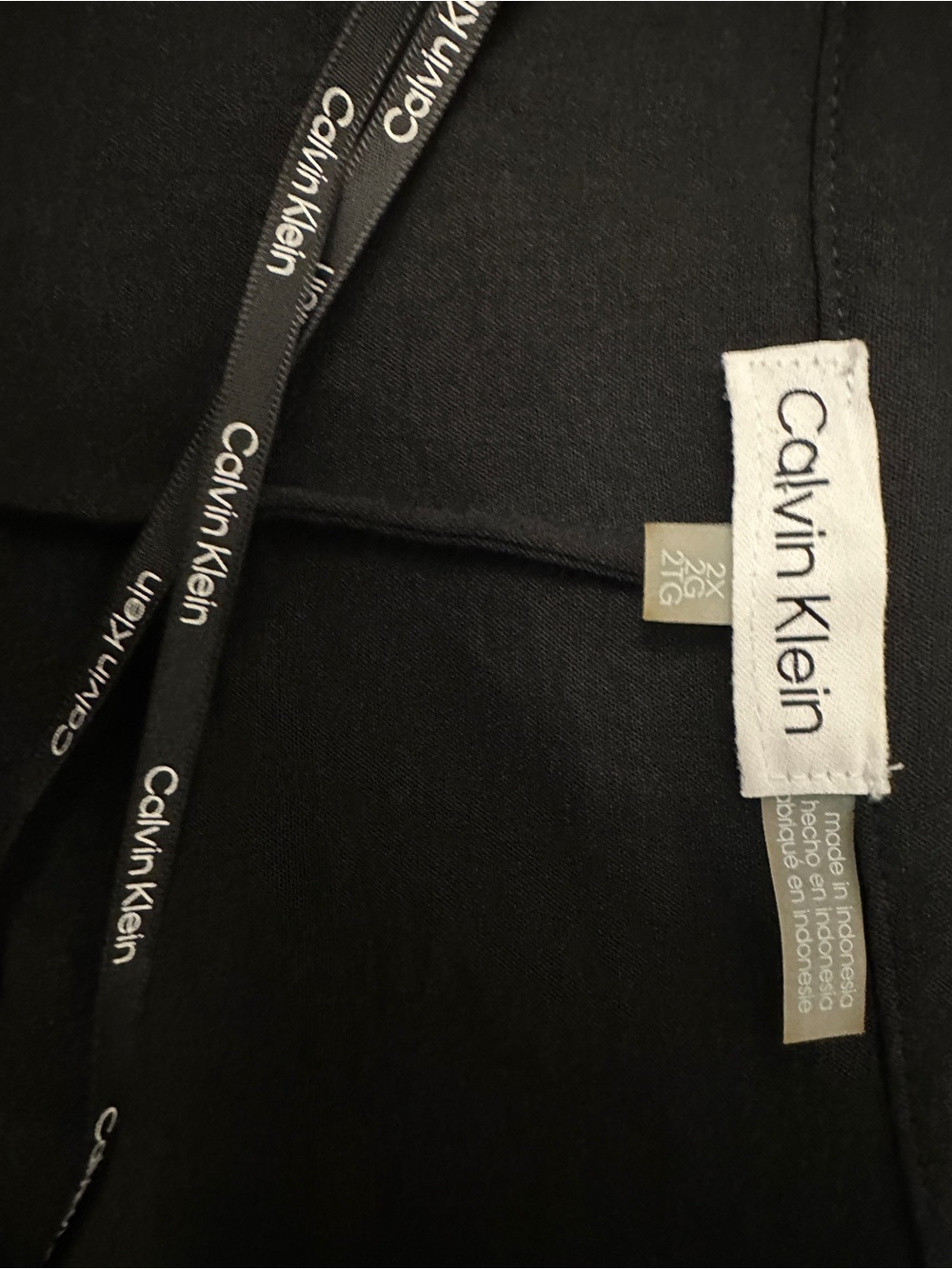 Calvin Klein Black Oversized Blouse 2X Plus Size Relaxed Fit Minimalist - Picture 4 of 11